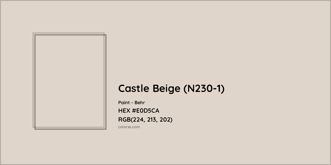 HEX #E0D5CA Castle Beige (N230-1) Paint Behr - Color Code