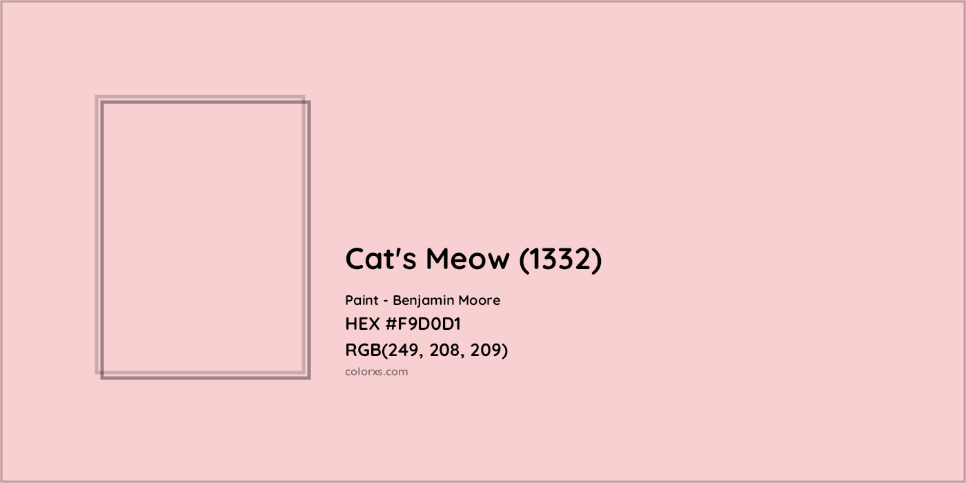 HEX #F9D0D1 Cat's Meow (1332) Paint Benjamin Moore - Color Code