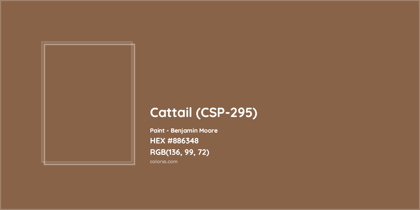 HEX #886348 Cattail (CSP-295) Paint Benjamin Moore - Color Code