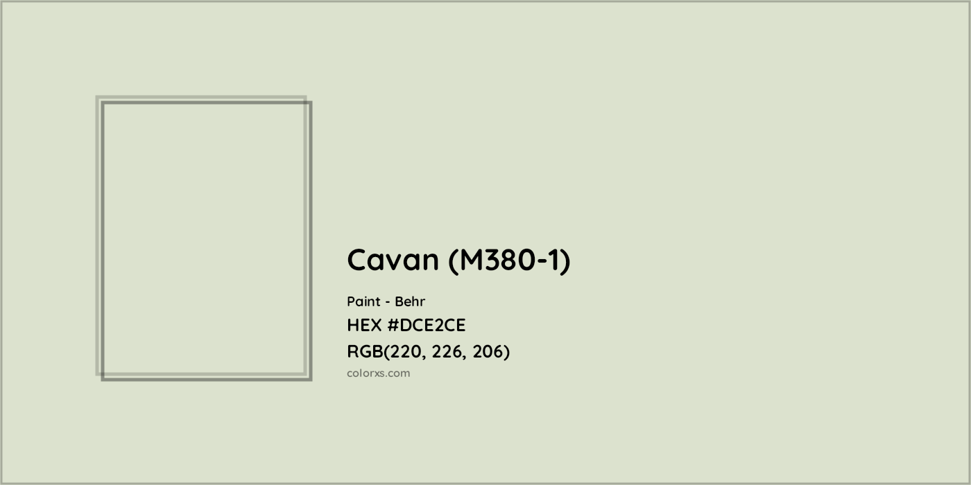 HEX #DCE2CE Cavan (M380-1) Paint Behr - Color Code
