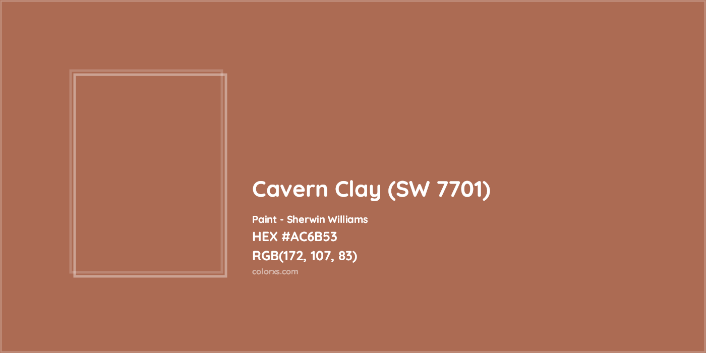 HEX #AC6B53 Cavern Clay (SW 7701) Paint Sherwin Williams - Color Code