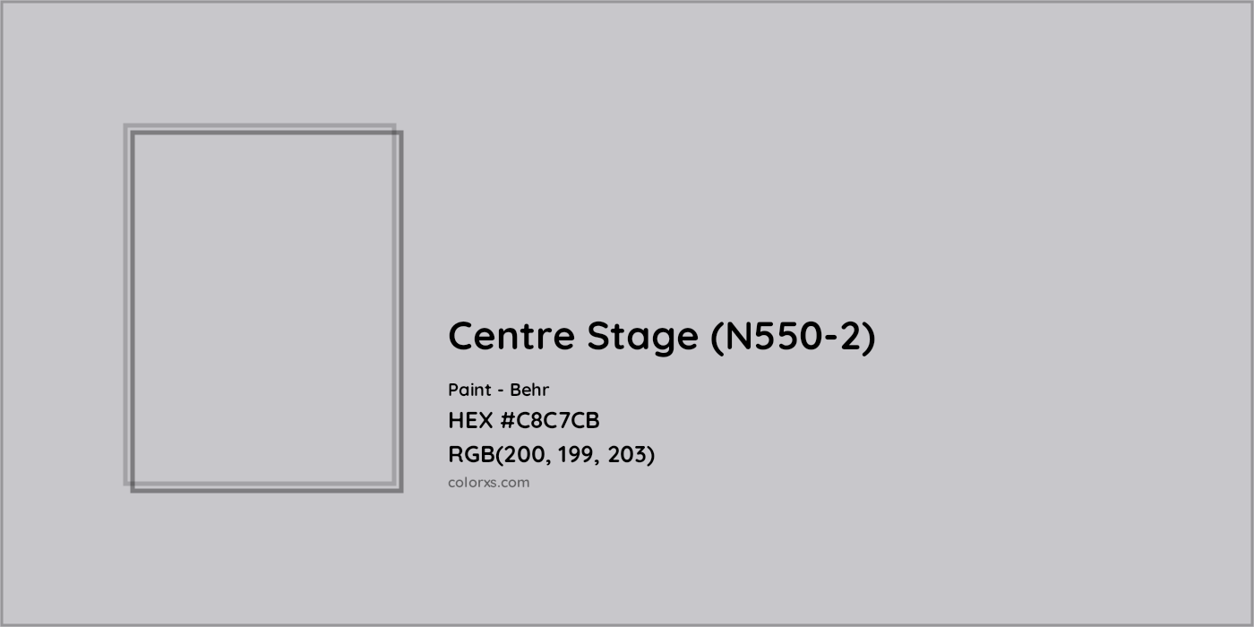 HEX #C8C7CB Centre Stage (N550-2) Paint Behr - Color Code