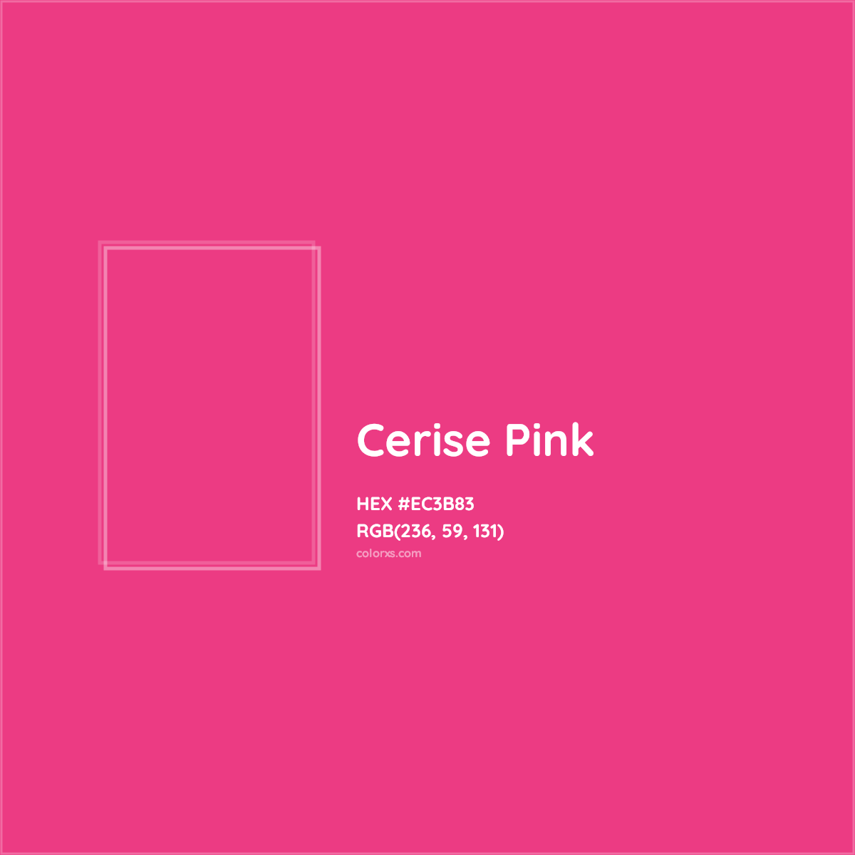 HEX #EC3B83 Cerise Pink Color - Color Code