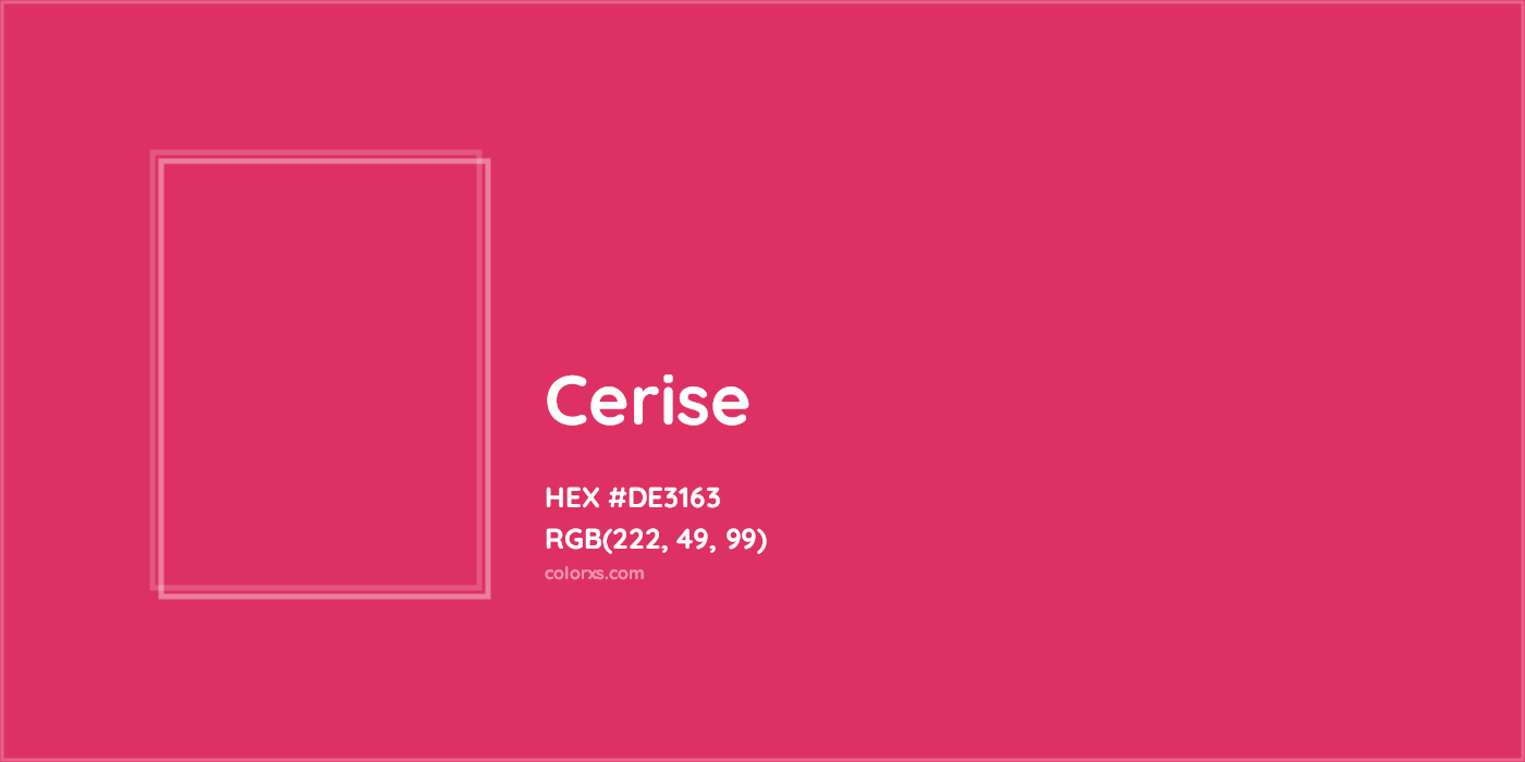 HEX #DE3163 Cerise Color - Color Code