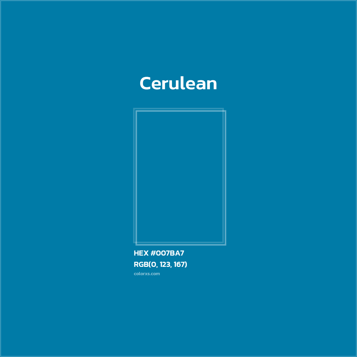 HEX #007BA7 Cerulean Color - Color Code