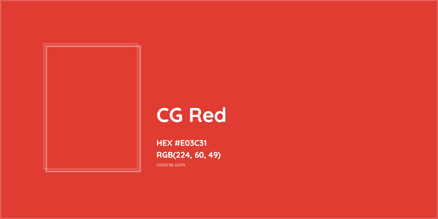 HEX #E03C31 CG Red Other - Color Code