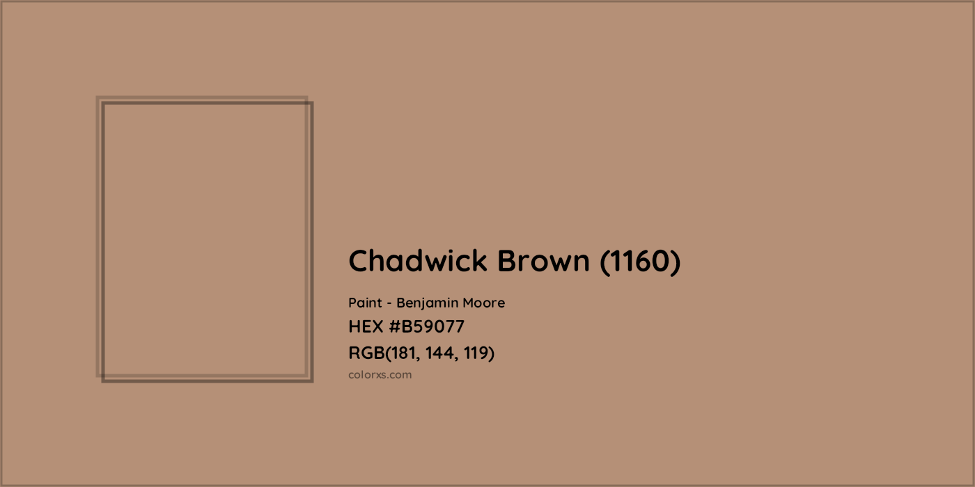 HEX #B59077 Chadwick Brown (1160) Paint Benjamin Moore - Color Code