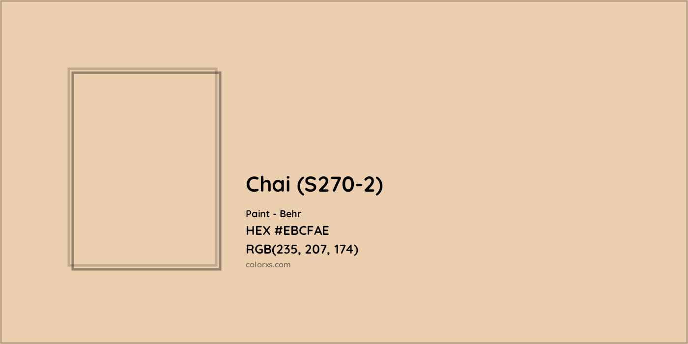 HEX #EBCFAE Chai (S270-2) Paint Behr - Color Code