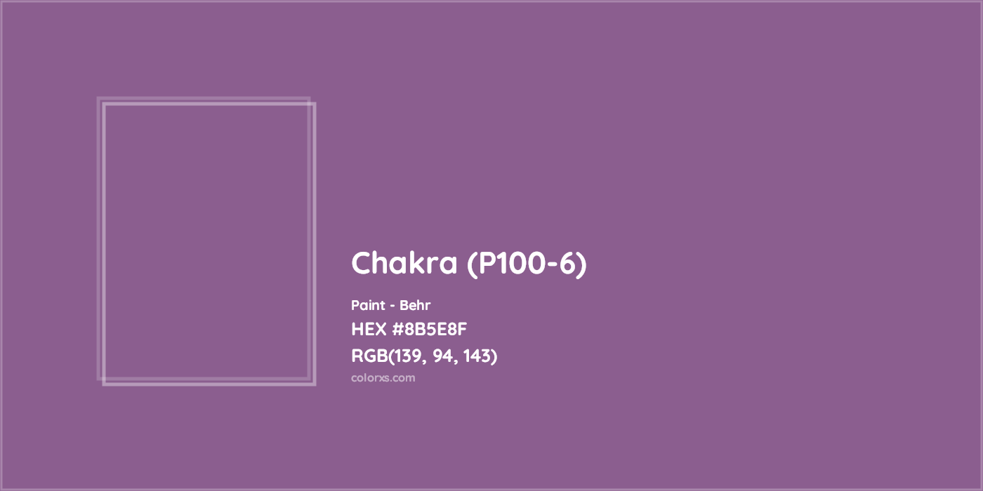 HEX #8B5E8F Chakra (P100-6) Paint Behr - Color Code
