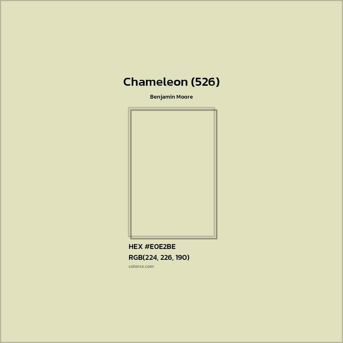 HEX #E0E2BE Chameleon (526) Paint Benjamin Moore - Color Code