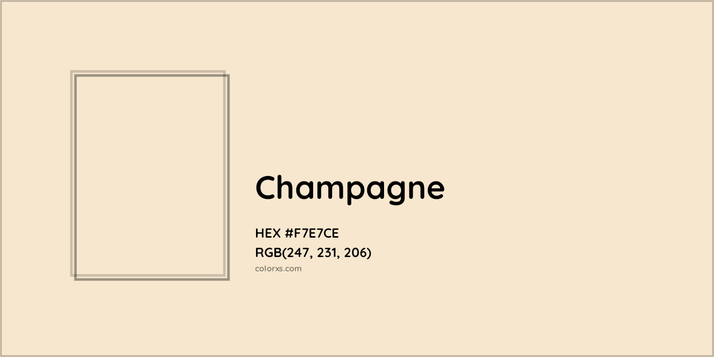 HEX #F7E7CE Champagne Color - Color Code