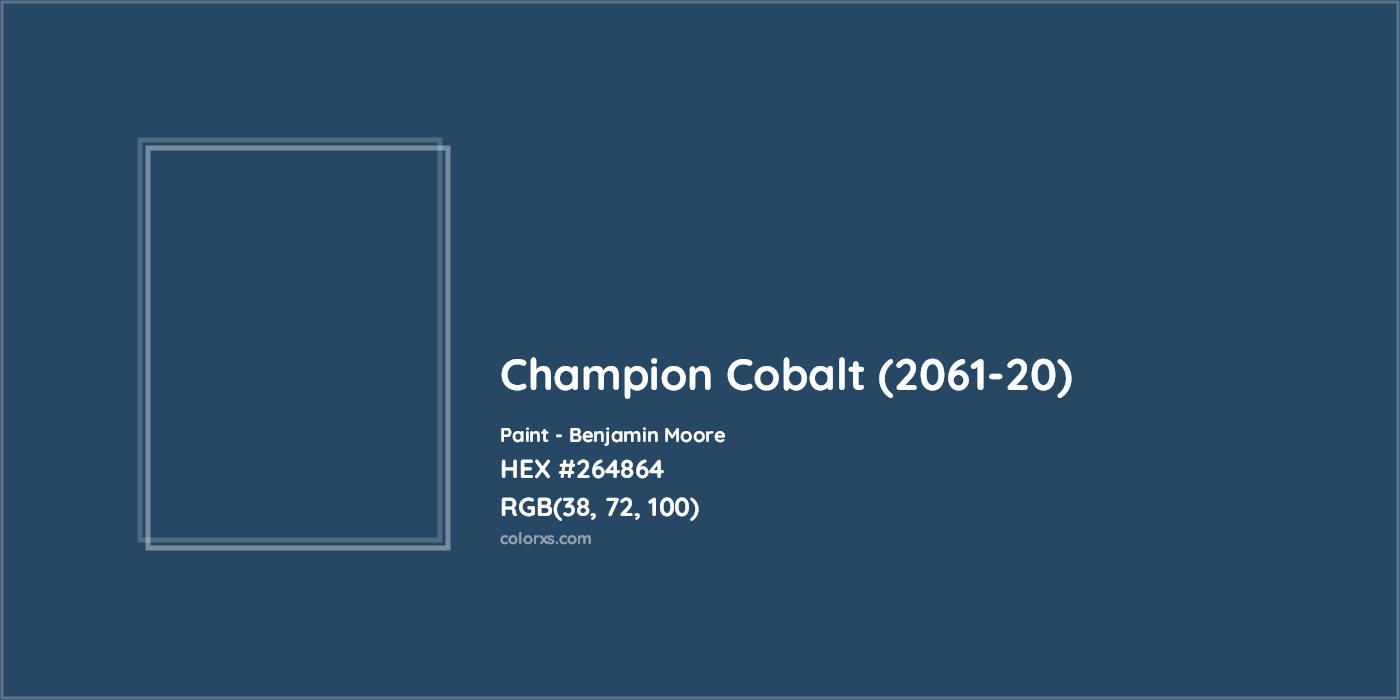 HEX #264864 Champion Cobalt (2061-20) Paint Benjamin Moore - Color Code