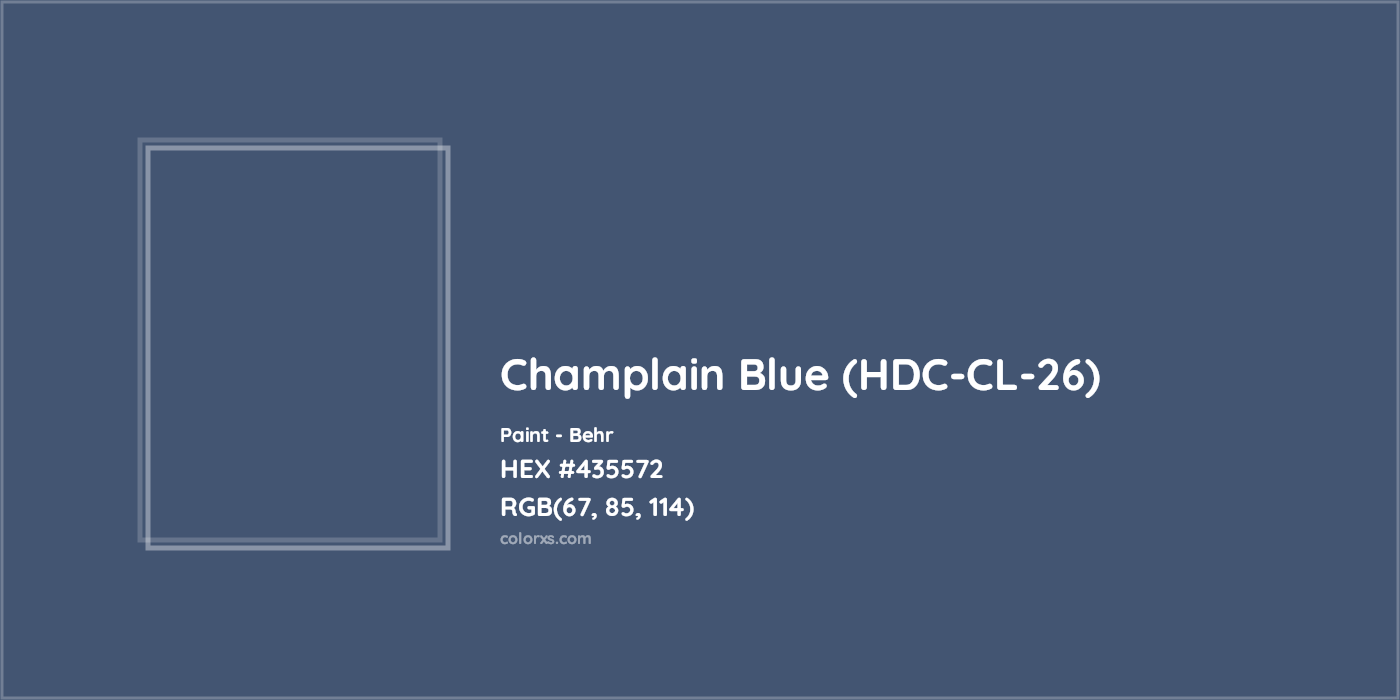 HEX #435572 Champlain Blue (HDC-CL-26) Paint Behr - Color Code