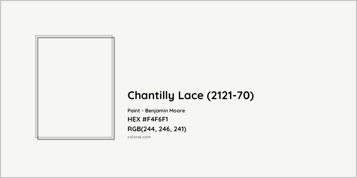 HEX #F4F6F1 Chantilly Lace (2121-70) Paint Benjamin Moore - Color Code