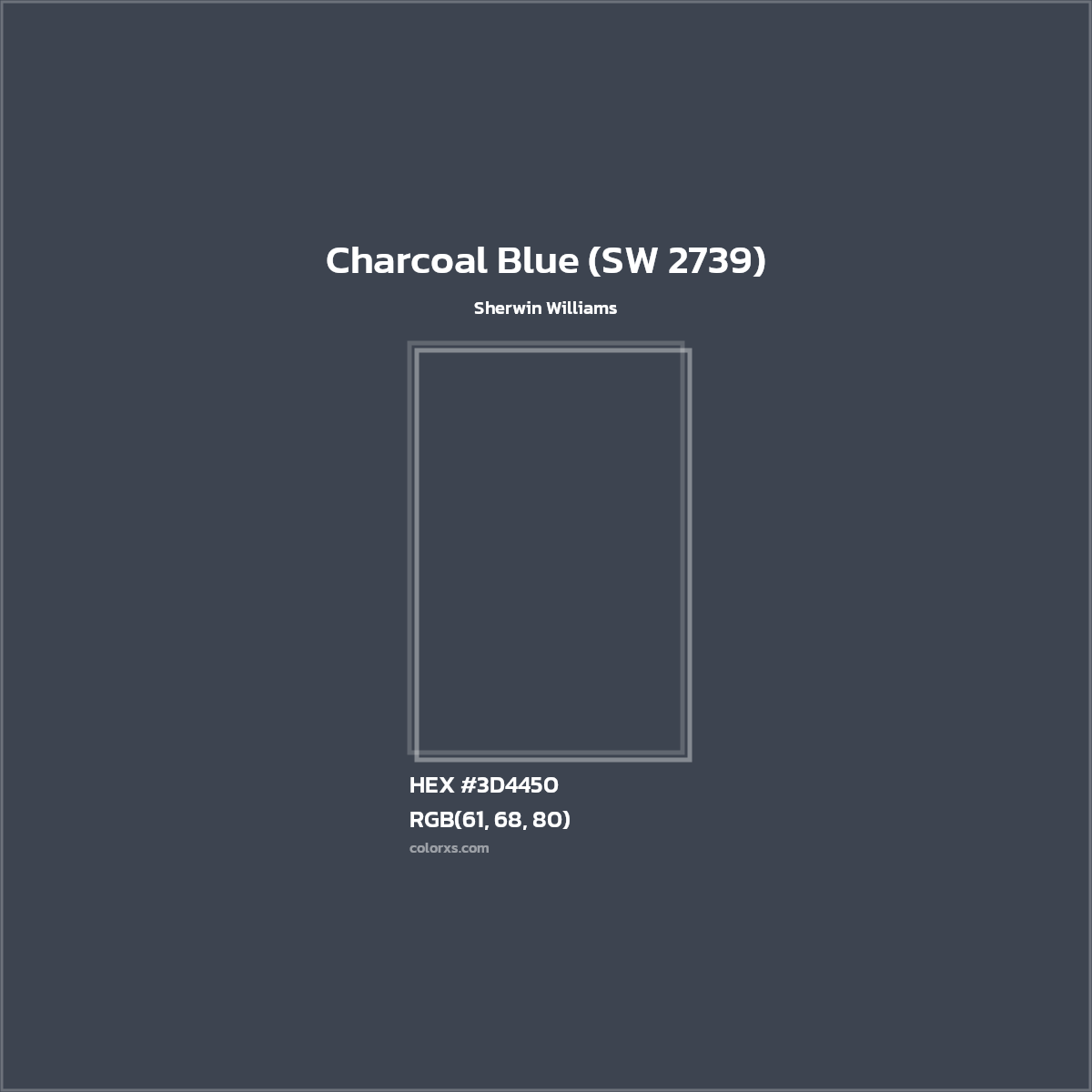 HEX #3D4450 Charcoal Blue (SW 2739) Paint Sherwin Williams - Color Code