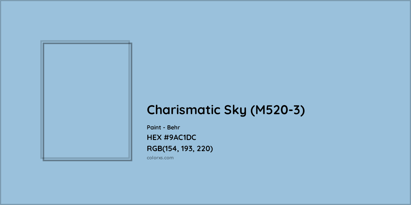 HEX #9AC1DC Charismatic Sky (M520-3) Paint Behr - Color Code