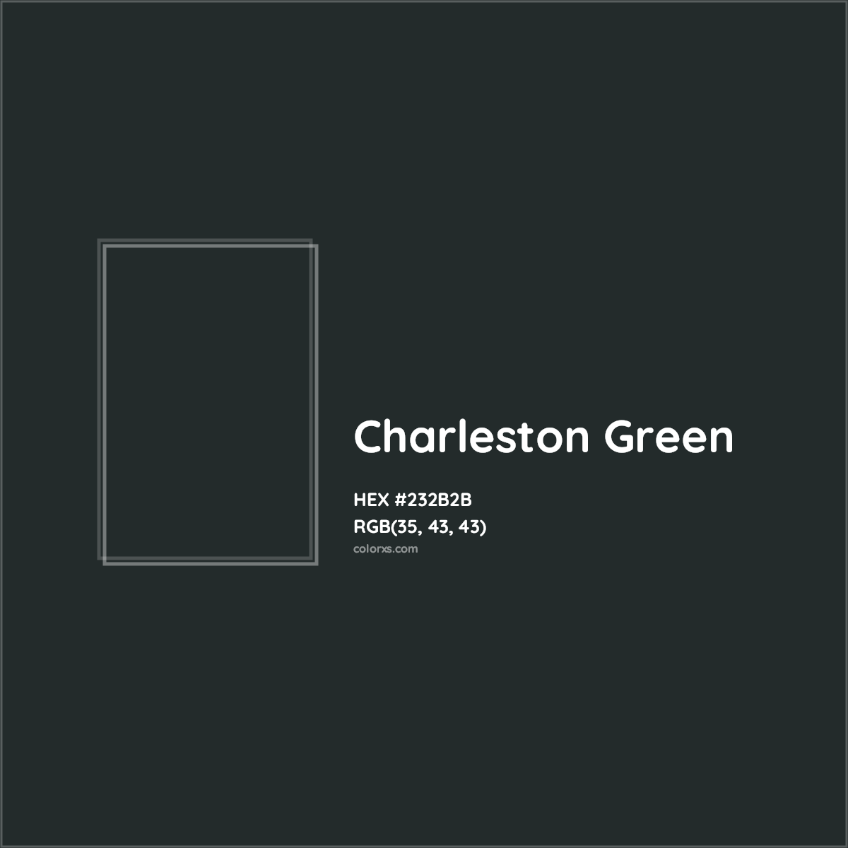 HEX #232B2B Charleston Green Color - Color Code
