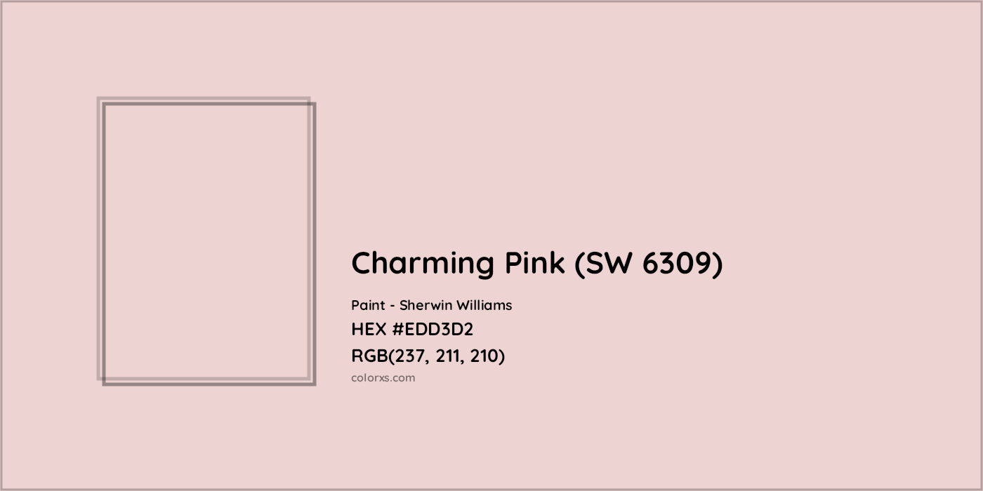 HEX #EDD3D2 Charming Pink (SW 6309) Paint Sherwin Williams - Color Code