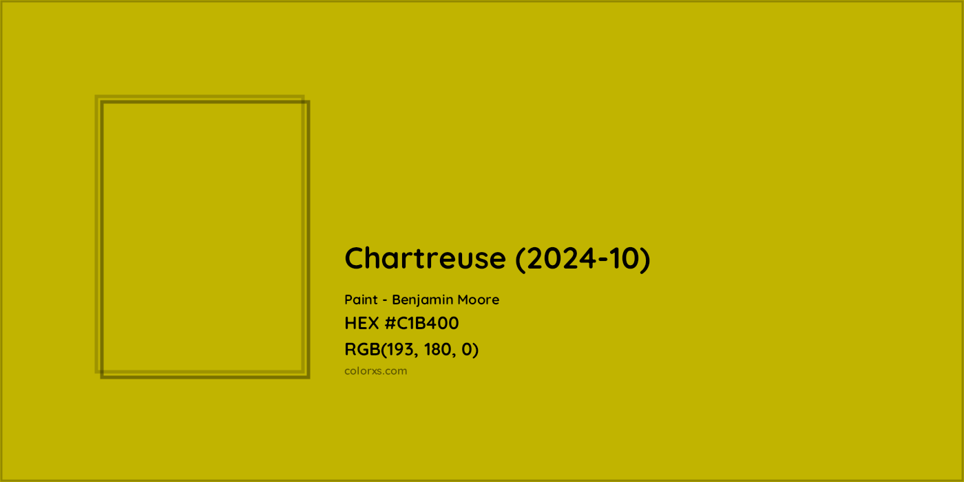 HEX #C1B400 Chartreuse (2024-10) Paint Benjamin Moore - Color Code