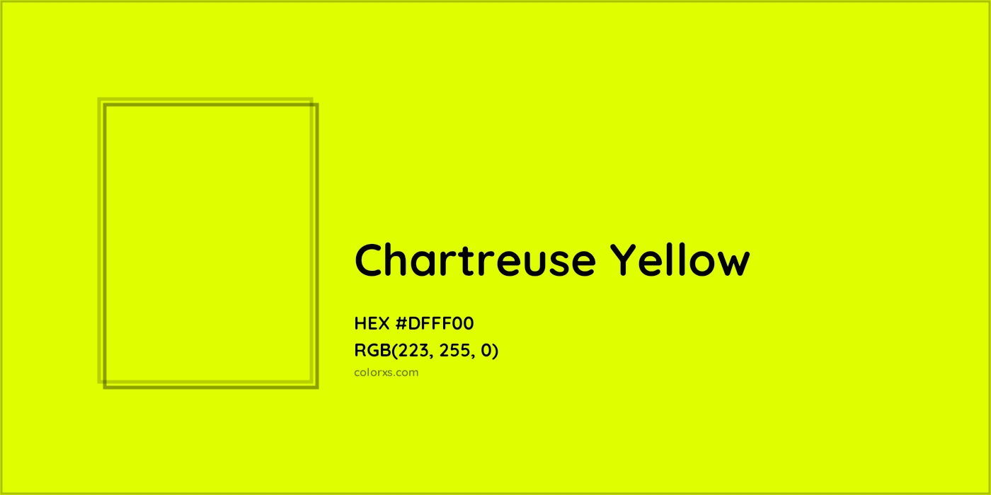 HEX #DFFF00 Chartreuse Yellow Color - Color Code