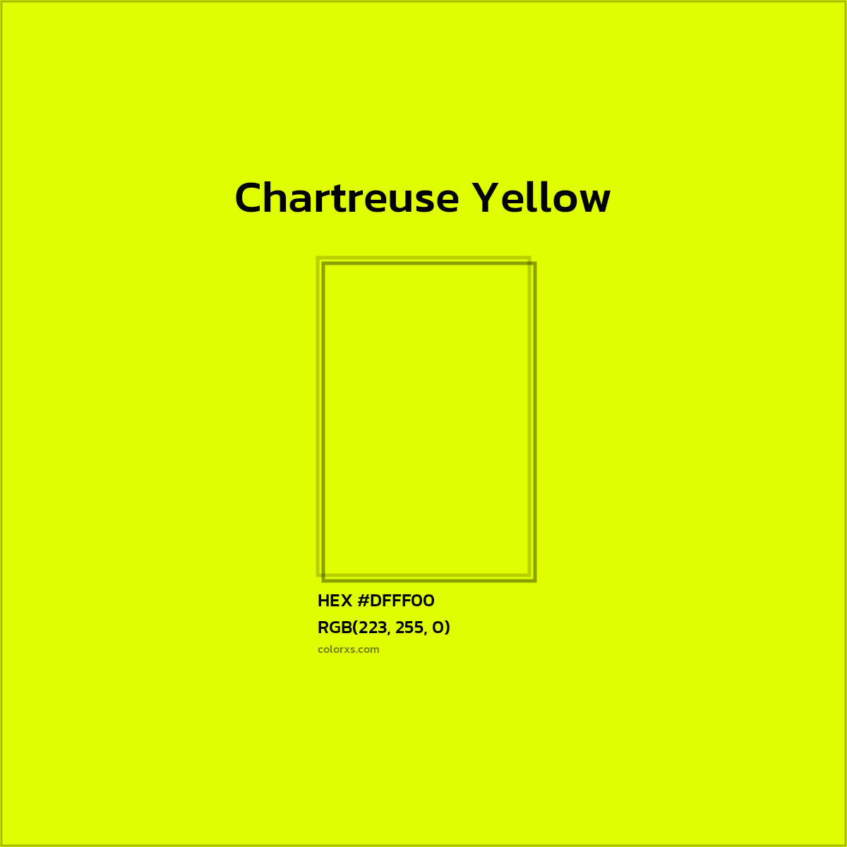 HEX #DFFF00 Chartreuse Yellow Color - Color Code