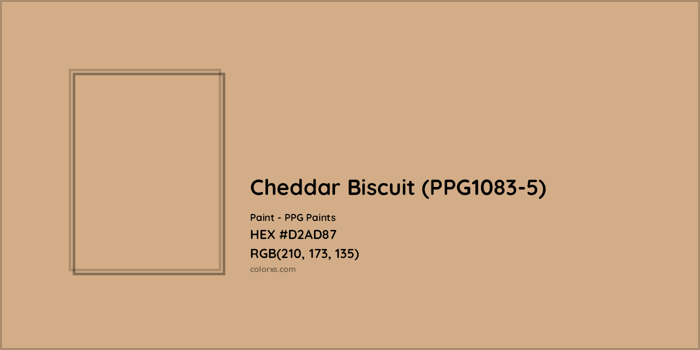 HEX #D2AD87 Cheddar Biscuit (PPG1083-5) Paint PPG Paints - Color Code