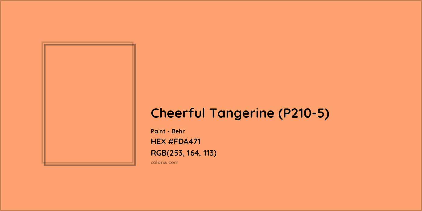 HEX #FDA471 Cheerful Tangerine (P210-5) Paint Behr - Color Code