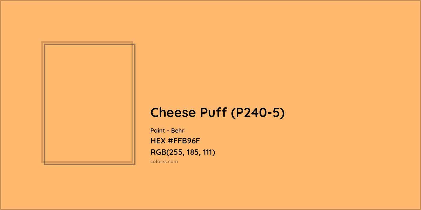 HEX #FFB96F Cheese Puff (P240-5) Paint Behr - Color Code