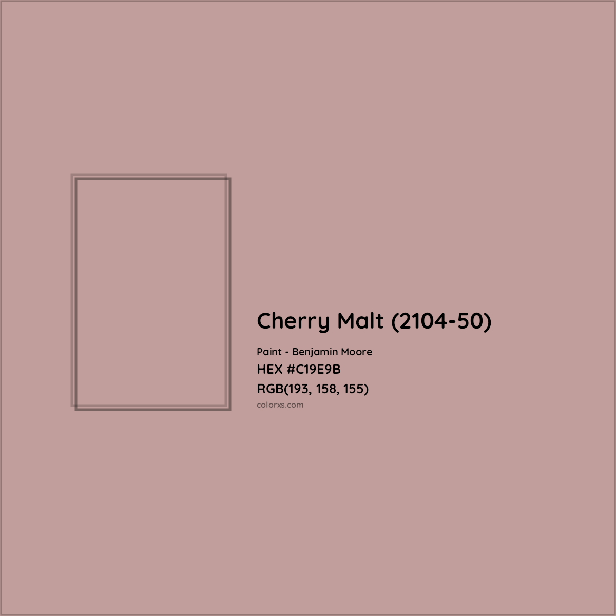 HEX #C19E9B Cherry Malt (2104-50) Paint Benjamin Moore - Color Code