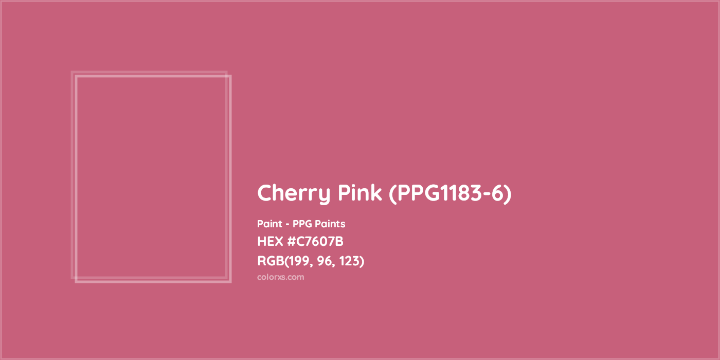 HEX #C7607B Cherry Pink (PPG1183-6) Paint PPG Paints - Color Code