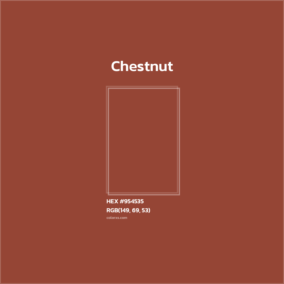 HEX #954535 Chestnut Color - Color Code