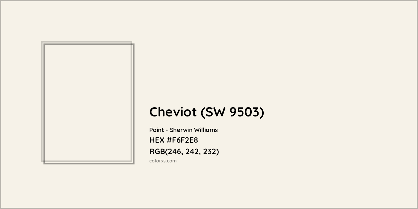 HEX #F6F2E8 Cheviot (SW 9503) Paint Sherwin Williams - Color Code