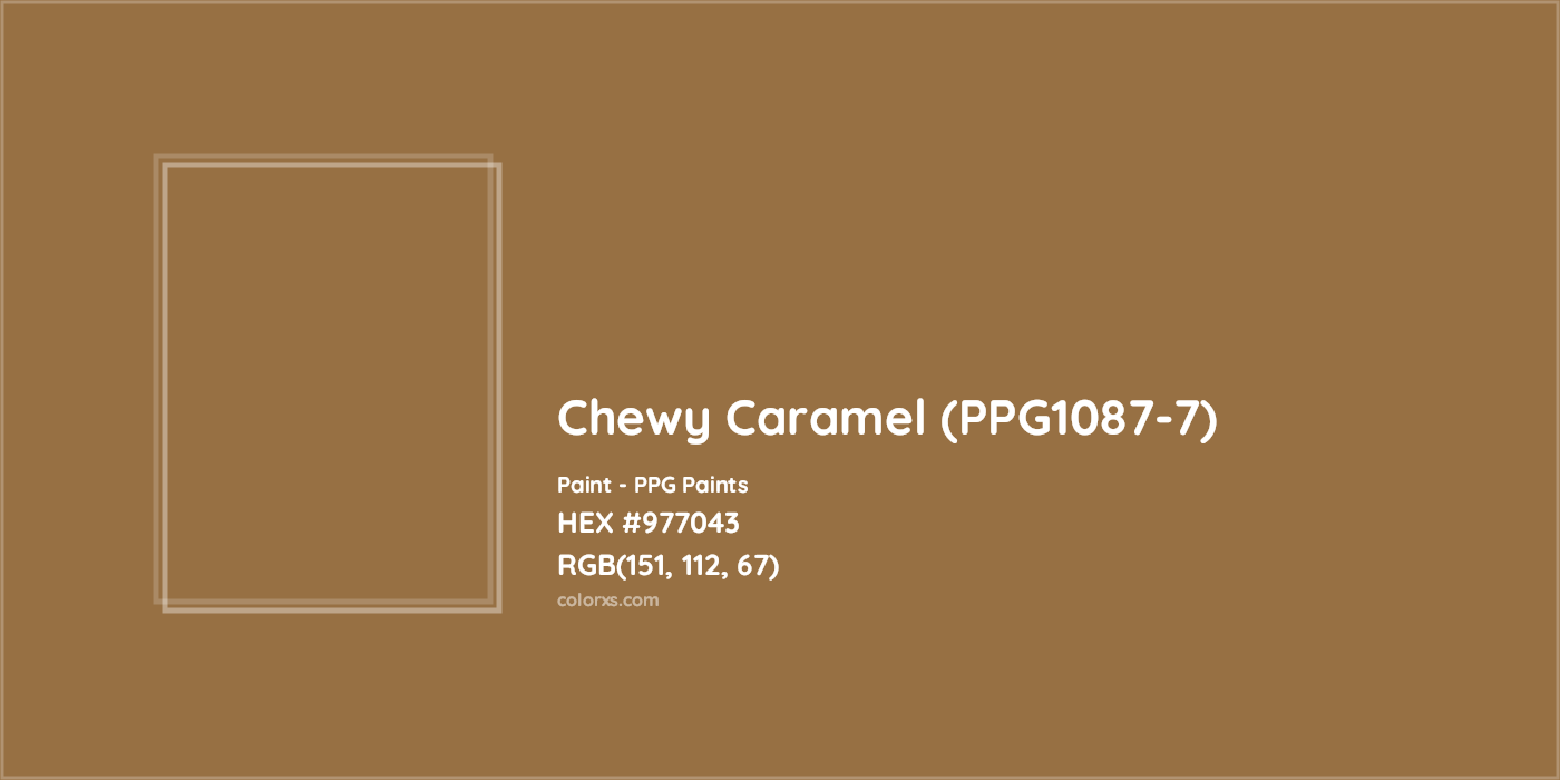 HEX #977043 Chewy Caramel (PPG1087-7) Paint PPG Paints - Color Code