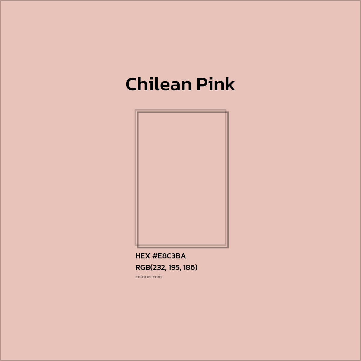 HEX #E8C3BA Chilean Pink Color - Color Code