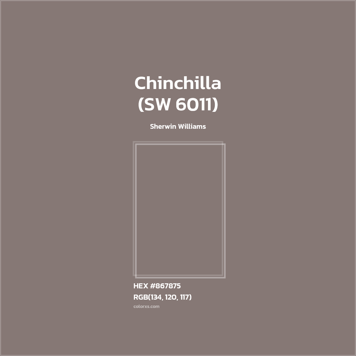 HEX #867875 Chinchilla (SW 6011) Paint Sherwin Williams - Color Code