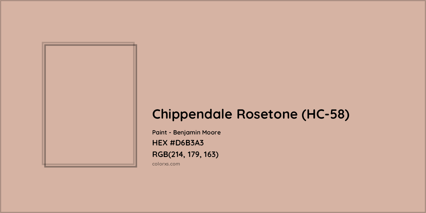 HEX #D6B3A3 Chippendale Rosetone (HC-58) Paint Benjamin Moore - Color Code