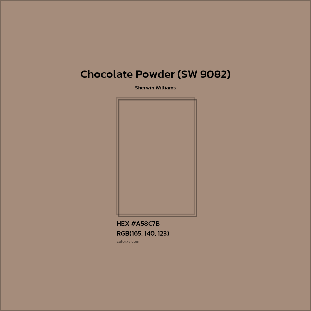 HEX #A58C7B Chocolate Powder (SW 9082) Paint Sherwin Williams - Color Code