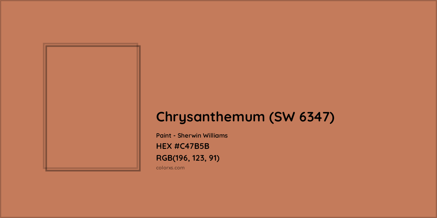 HEX #C47B5B Chrysanthemum (SW 6347) Paint Sherwin Williams - Color Code