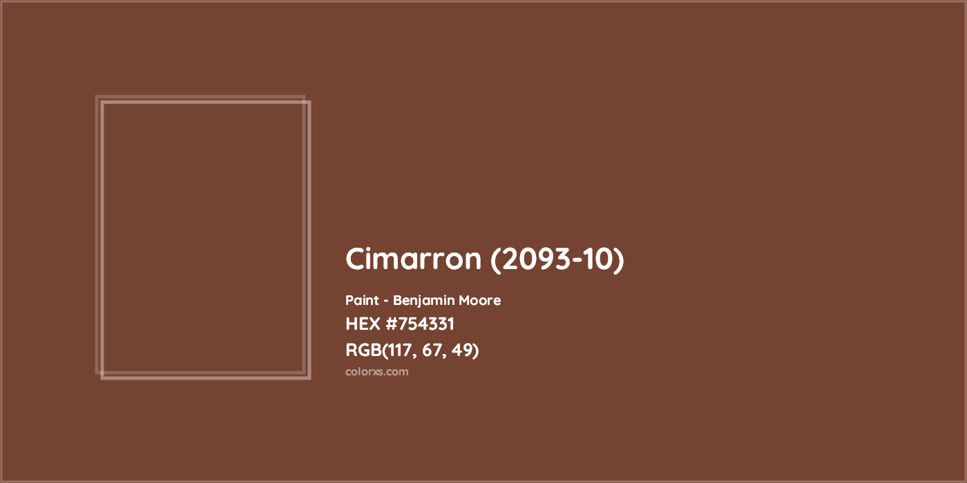 HEX #754331 Cimarron (2093-10) Paint Benjamin Moore - Color Code