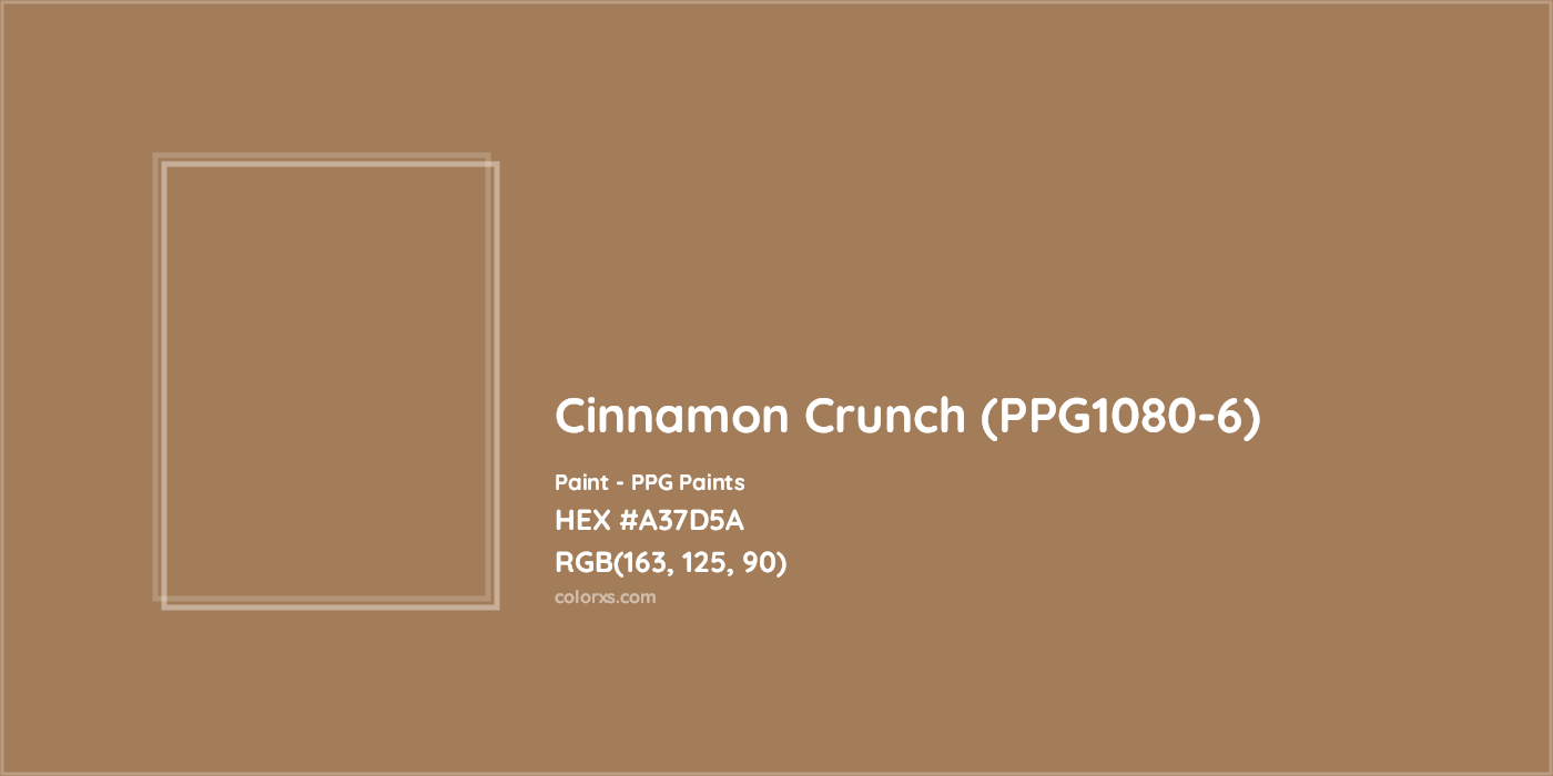 HEX #A37D5A Cinnamon Crunch (PPG1080-6) Paint PPG Paints - Color Code