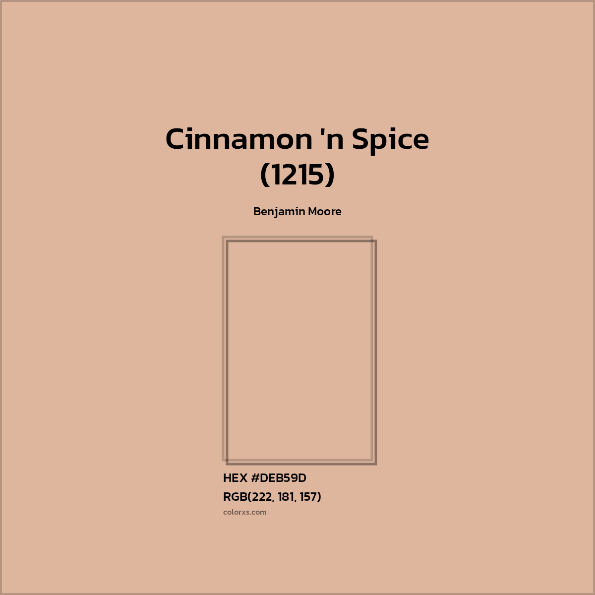 HEX #DEB59D Cinnamon 'n Spice (1215) Paint Benjamin Moore - Color Code