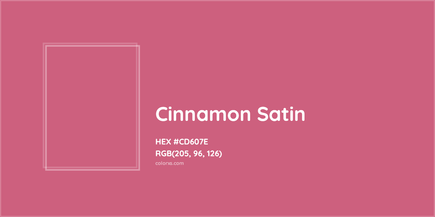 HEX #CD607E Cinnamon Satin Color Crayola Crayons - Color Code