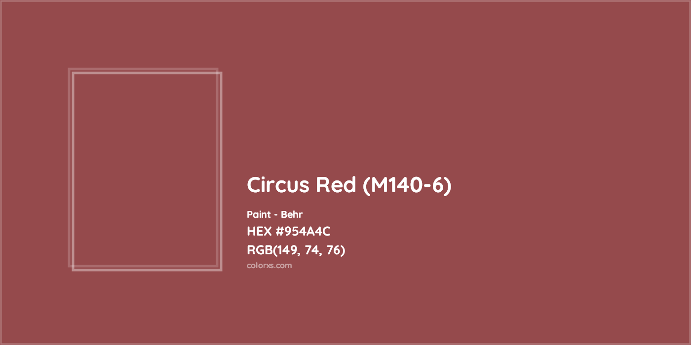 HEX #954A4C Circus Red (M140-6) Paint Behr - Color Code