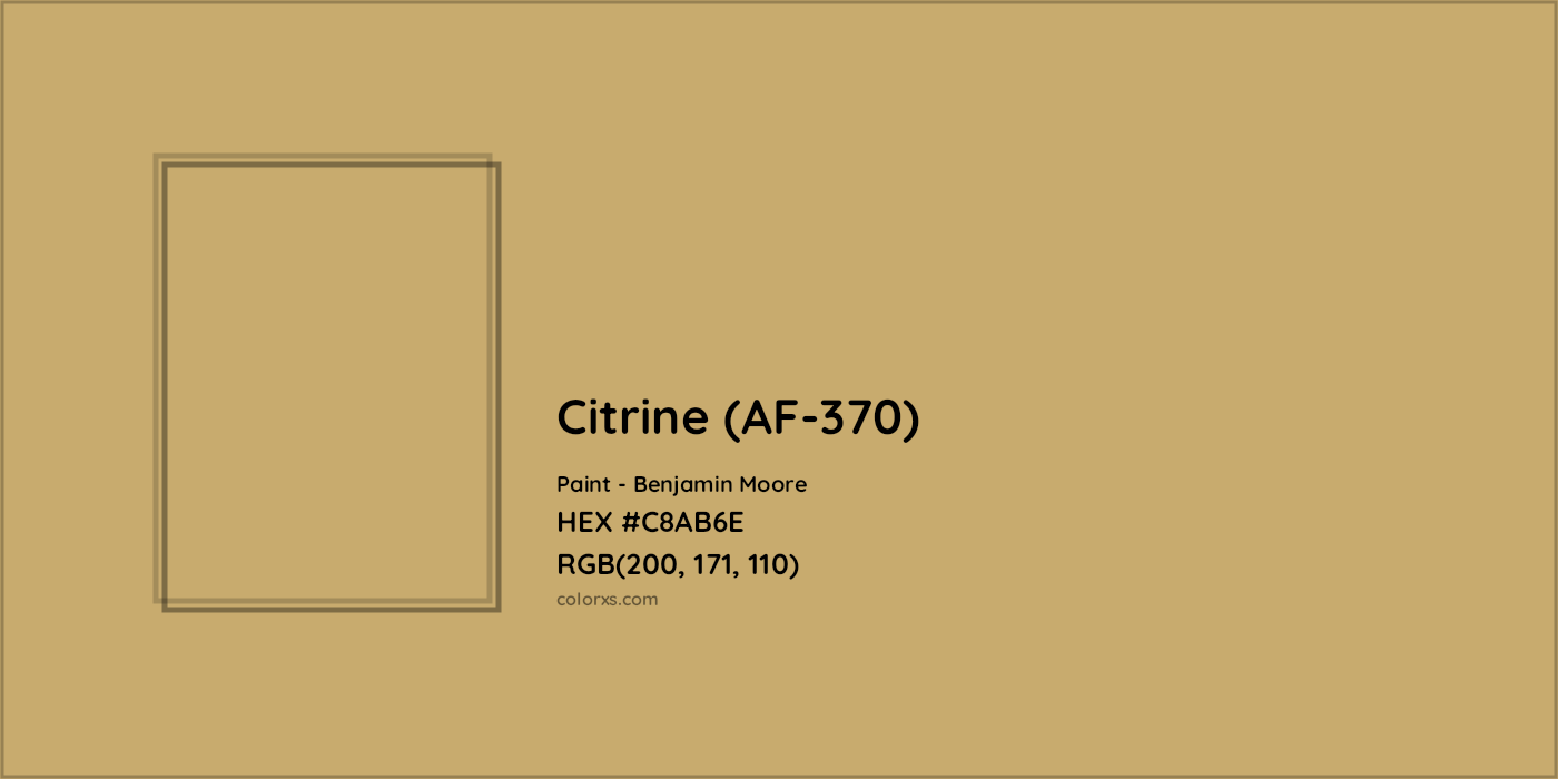 HEX #C8AB6E Citrine (AF-370) Paint Benjamin Moore - Color Code