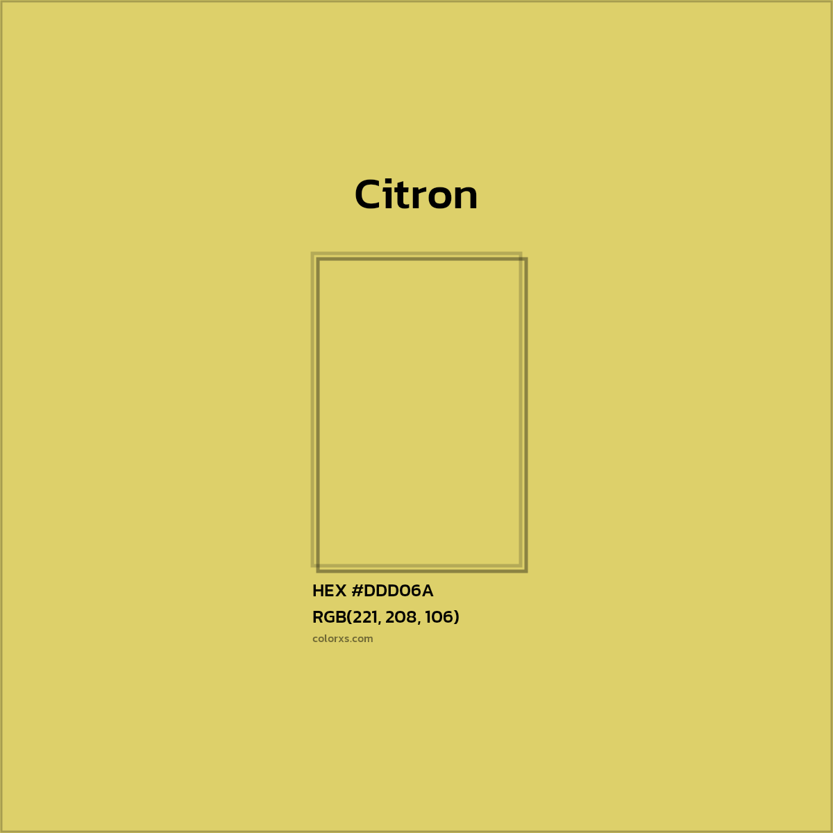 HEX #DDD06A Citron Color - Color Code