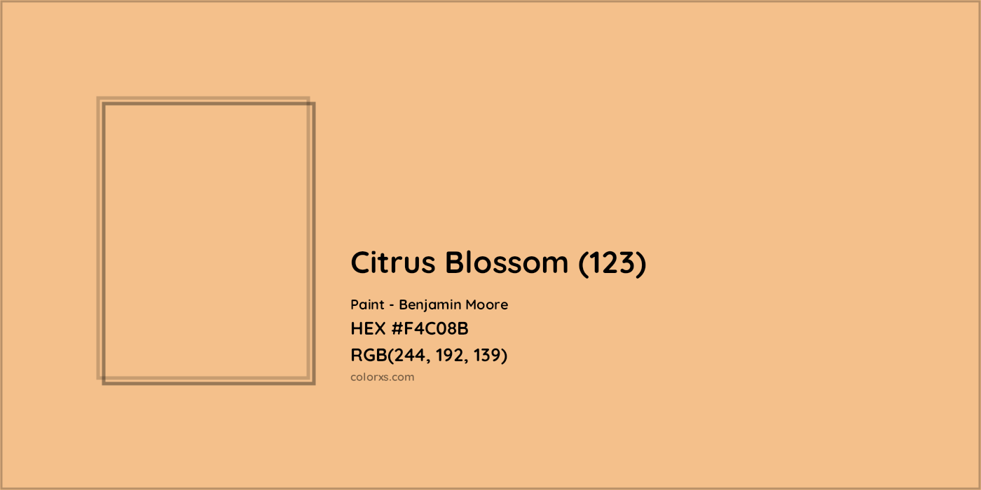 HEX #F4C08B Citrus Blossom (123) Paint Benjamin Moore - Color Code