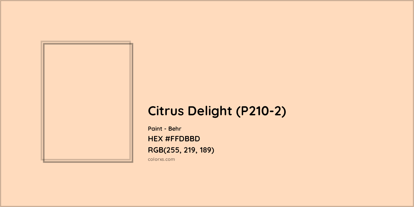 HEX #FFDBBD Citrus Delight (P210-2) Paint Behr - Color Code