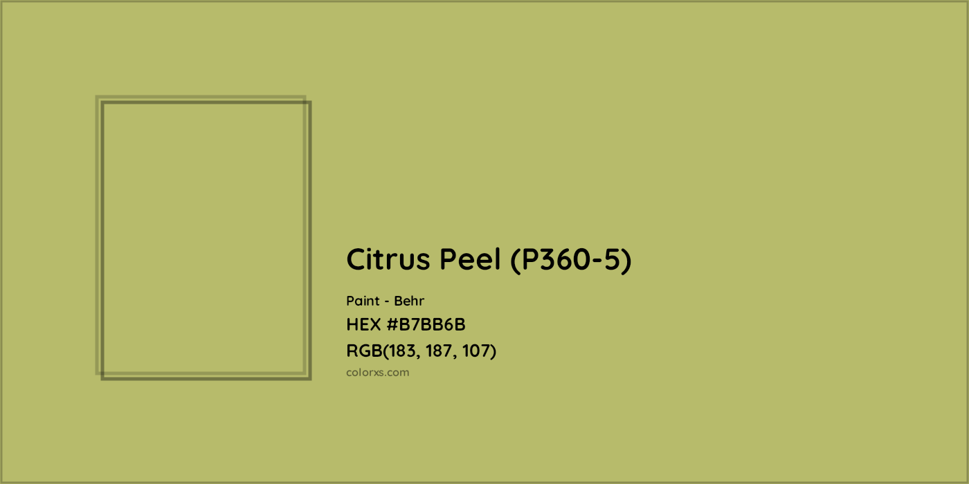 HEX #B7BB6B Citrus Peel (P360-5) Paint Behr - Color Code
