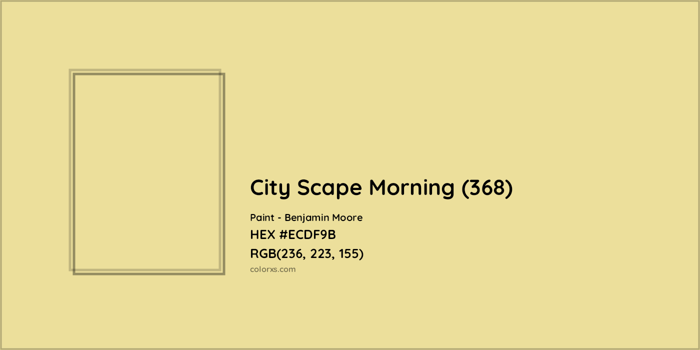HEX #ECDF9B City Scape Morning (368) Paint Benjamin Moore - Color Code