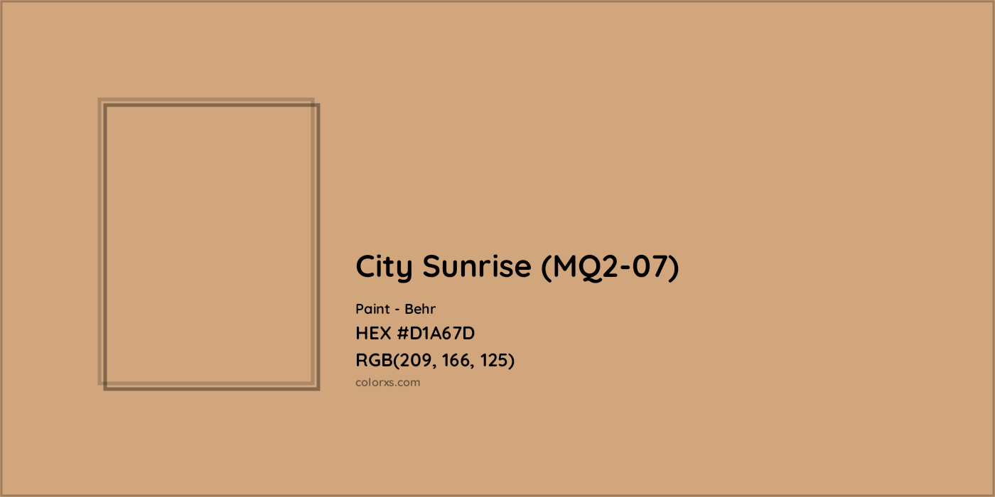 HEX #D1A67D City Sunrise (MQ2-07) Paint Behr - Color Code